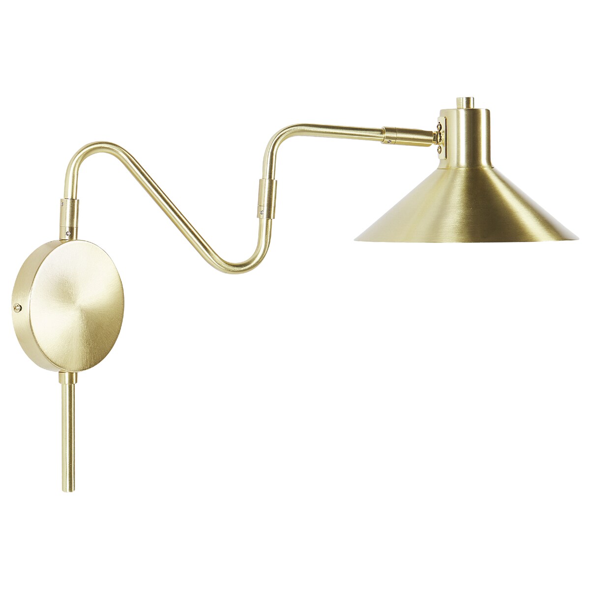Lampa ścienna BALIEM Złoty Metal Regulowana