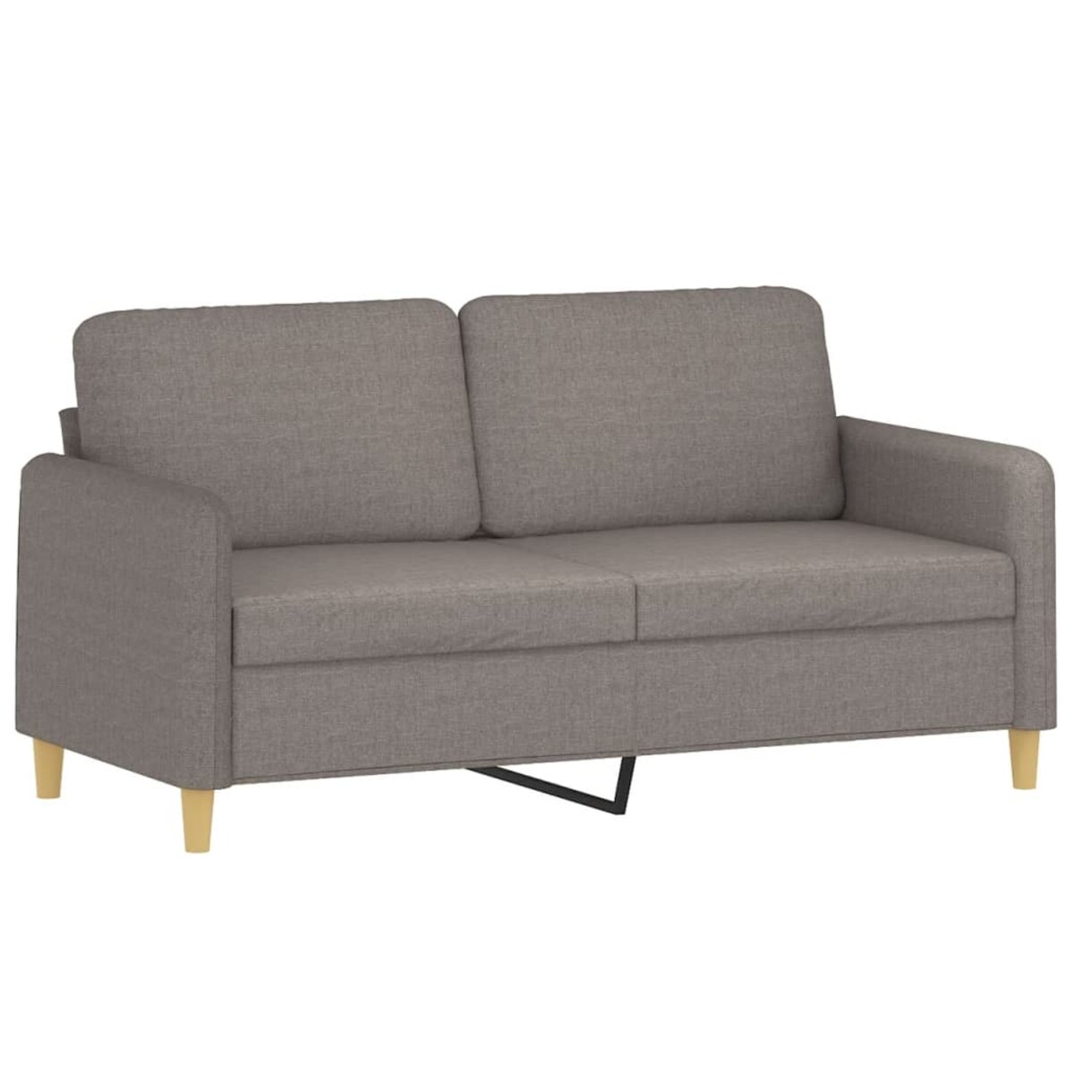 vidaXL 2-osobowa sofa z poduszkami, taupe, 140 cm, tkanina