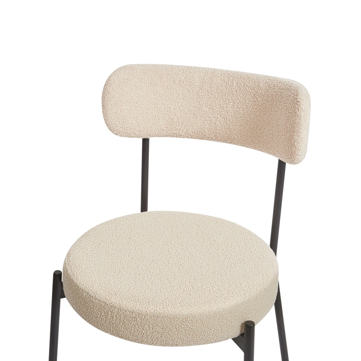 Zestaw 2 krzeseł do jadalni ALLISON Boucle Jasnobeżowy