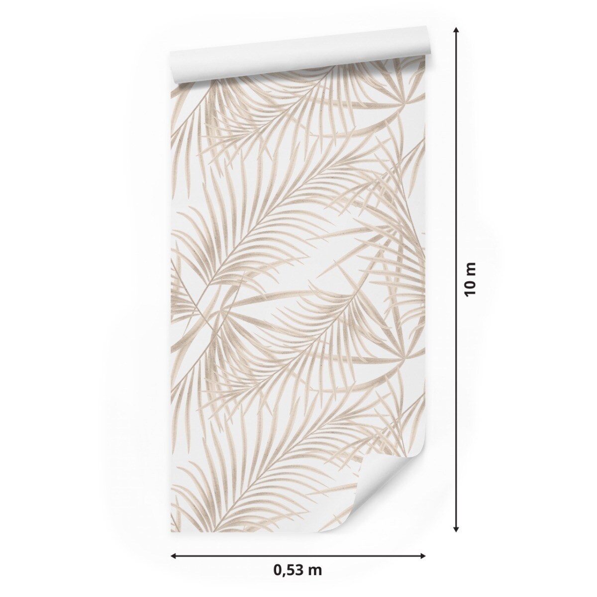 Tapeta Beżowe LIŚCIE Palmy Rośliny Natura