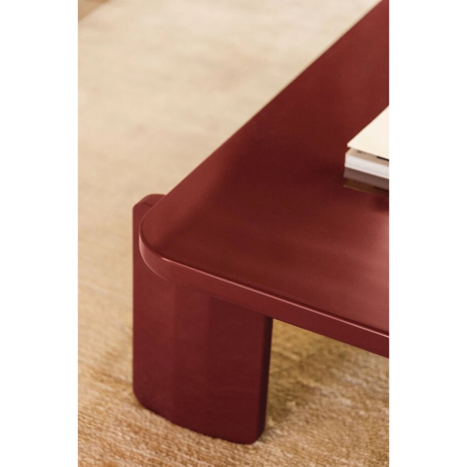 Stolik kawowy z MDF 120x60 cm Genewa ciemnoczerwony