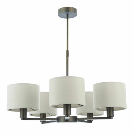 Wielopunktowa lampa wisząca Daley 73017 Endon antyczny brąz biała