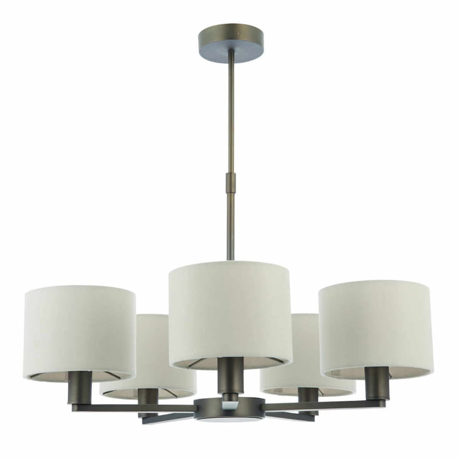 Wielopunktowa lampa wisząca Daley 73017 Endon antyczny brąz biała