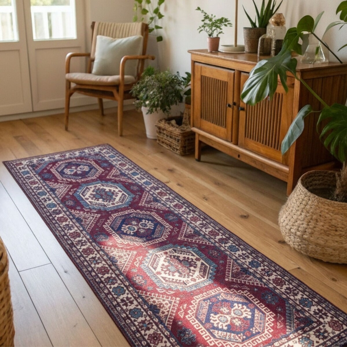 Dywan Klasyczny Sereno 80x300 cm Velvet Bordowy