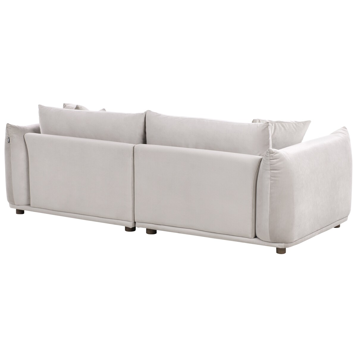 Sofa dla 3 osób LUVOS Welur Beżowoszary
