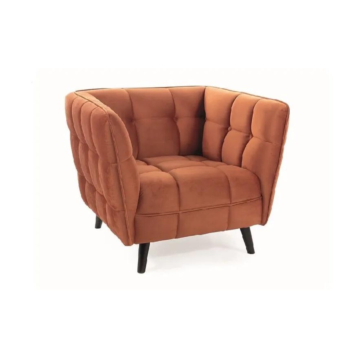 Fotel do salonu CASTELLO VELVET 1 cynamonowy