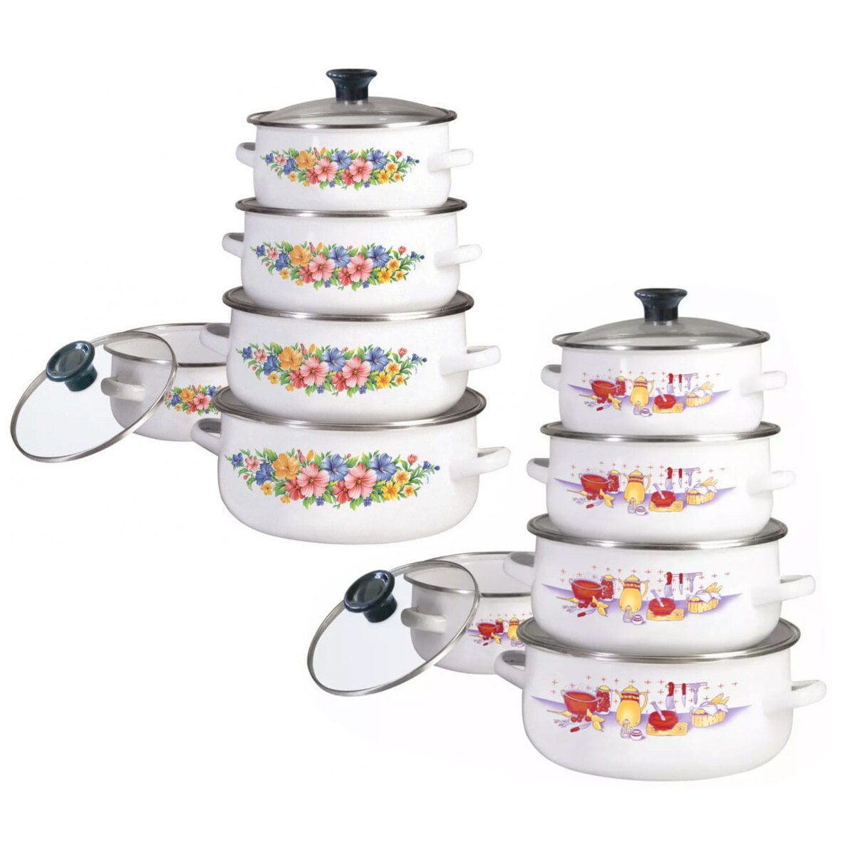 Zestaw garnków emaliowanych 10 elementów KLAUSBERG