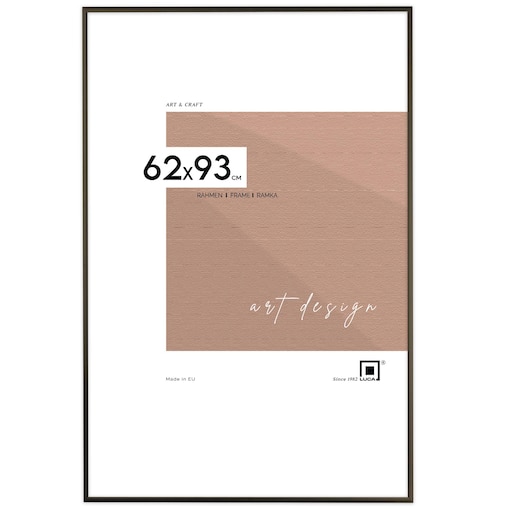 Ramka na zdjęcia 62x93 cm aluminiowa ramka czarna do zdjęć 93x62 cm LUCA®