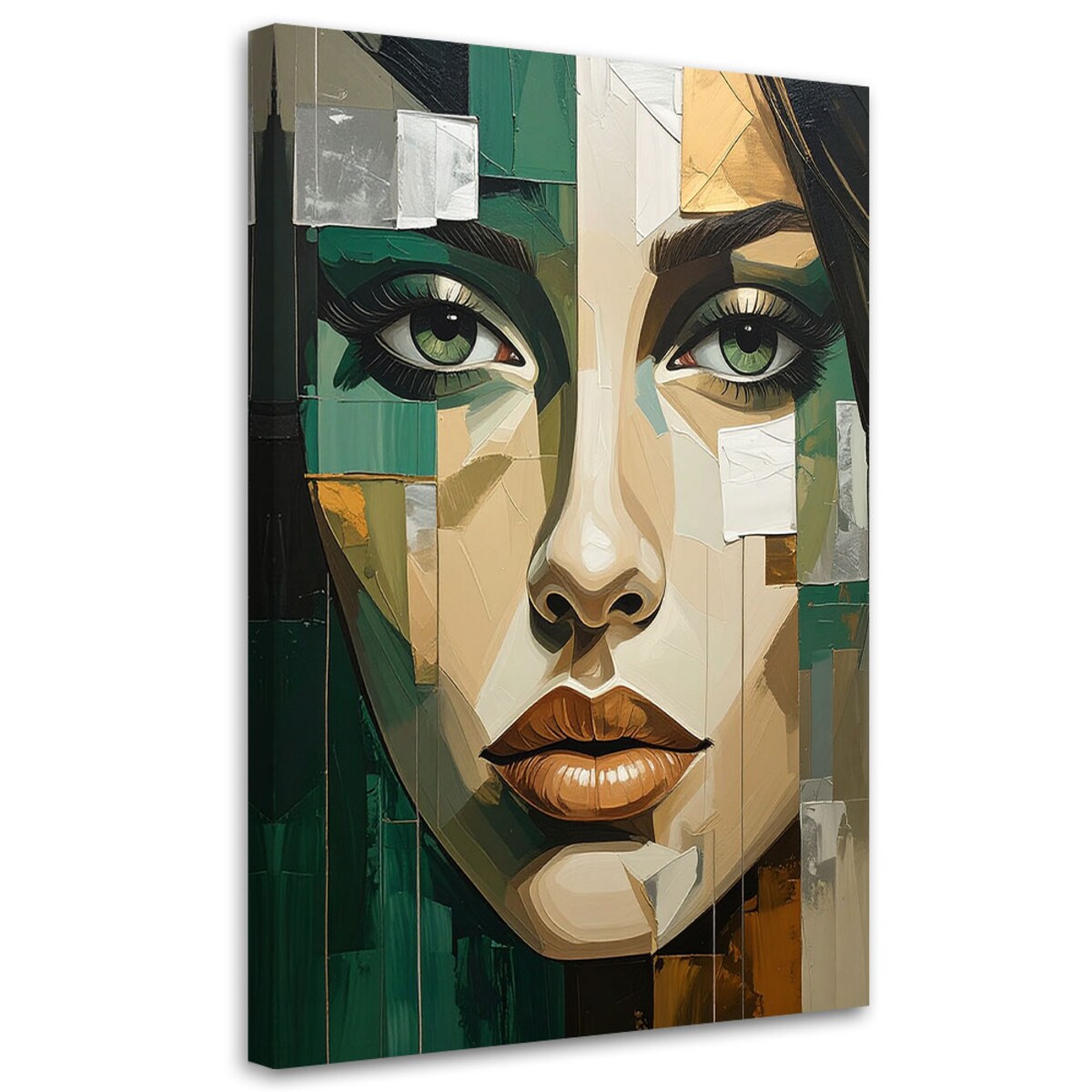 Obraz do salonu sypialni salonu, Kobieta Portret Zielony