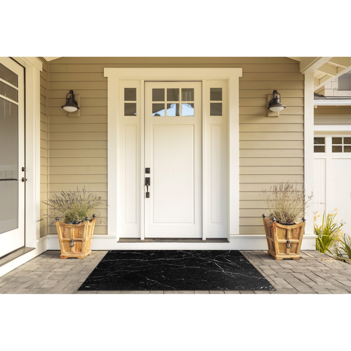 Wycieraczka zewnętrzna XXL Czarny Marmur 150x100cm