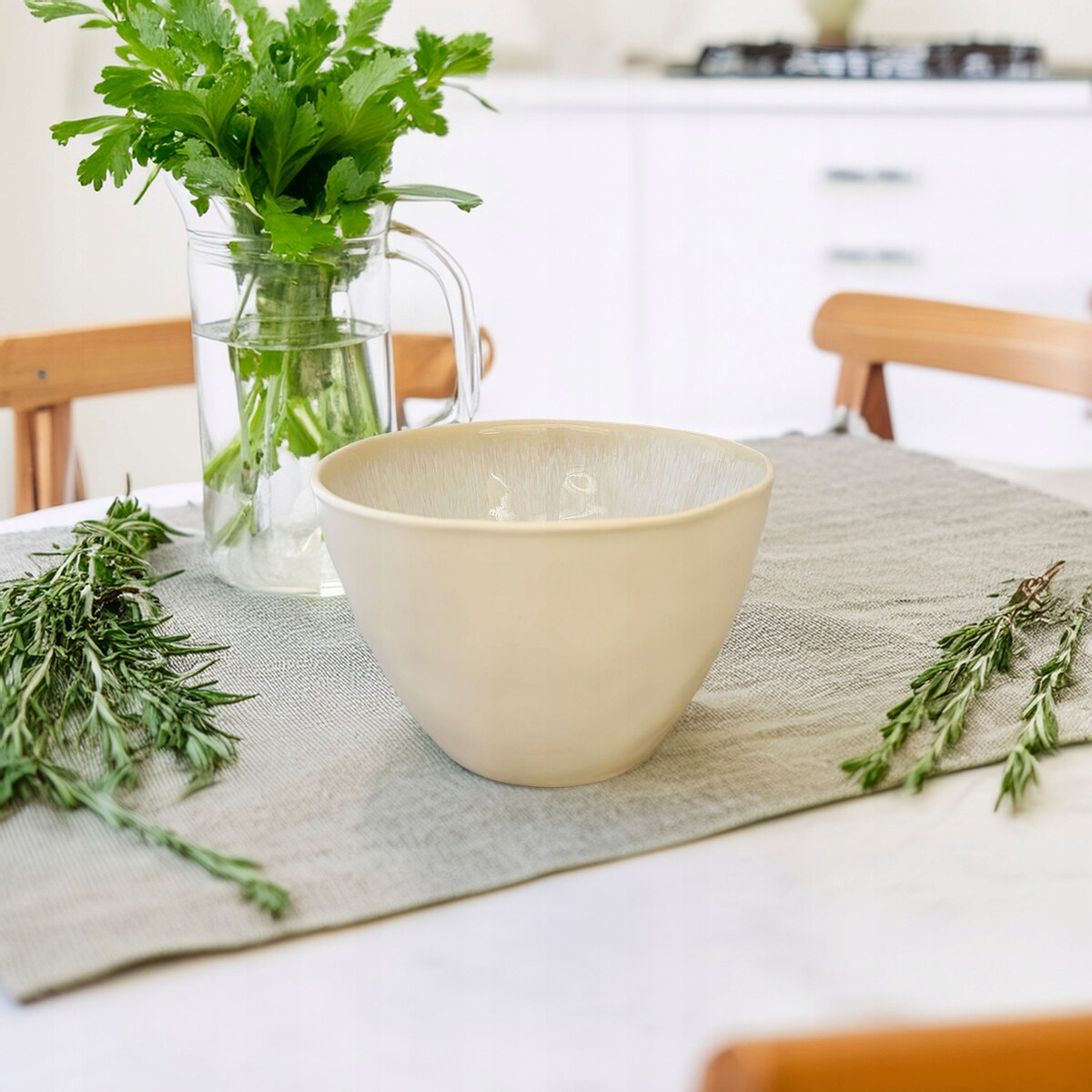 MISKA OBIADOWA BULIONÓWKA 800ml duża ceramiczna beżowa do zupy ramen