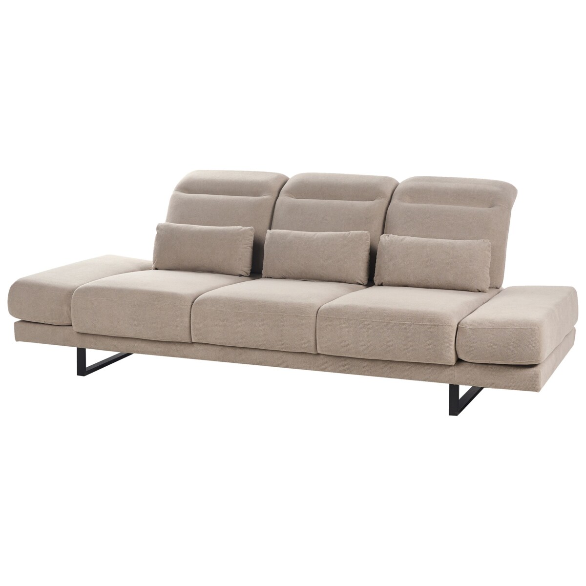 Sofa 3-osobowa beżowoszara IKAST