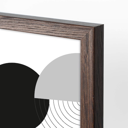 Brązowa ciemna ramka na zdjęcia 50x50 cm wisząca rama MDF z plexi klasyczna ramka kwadratowa