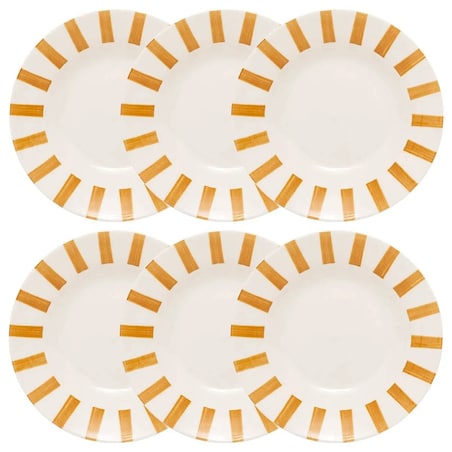 Komplet 6 talerzy głębokich Cheri pomarańczowe Ø20,2 cm