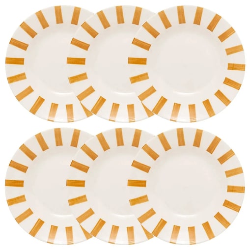 Komplet 6 talerzy głębokich Cheri pomarańczowe Ø20,2 cm