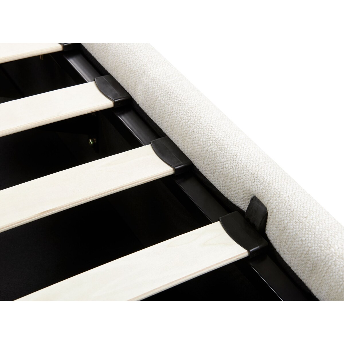 Łóżko z pojemnikiem CASTELNAVET 160 x 200 cm Złamana biel