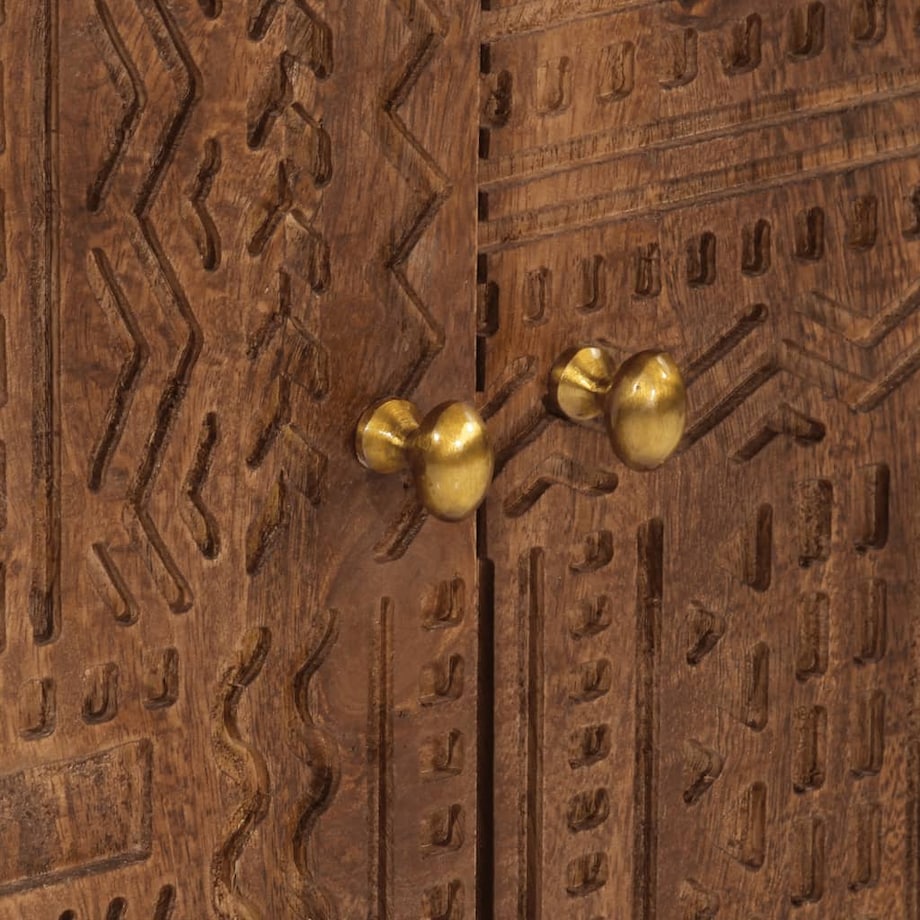 vidaXL Szafka, 55x30x76 cm, lite drewno mango i żelazo