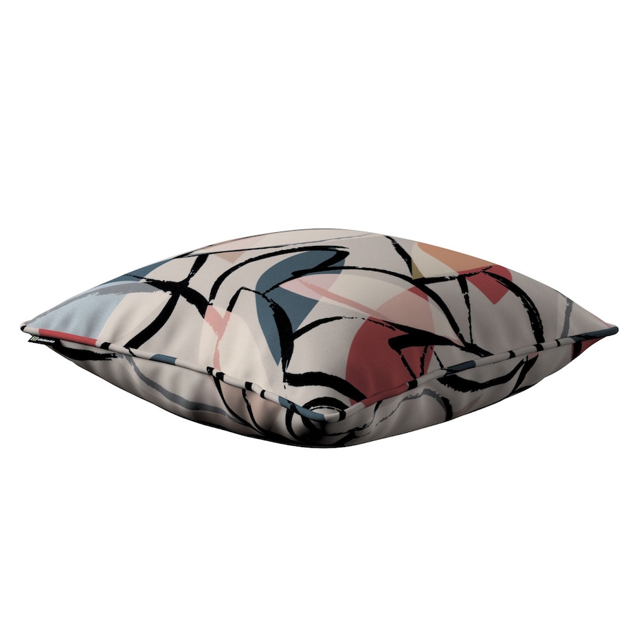 Poszewka Gabi na poduszkę 60x60 różowo-szare motywy roślinne