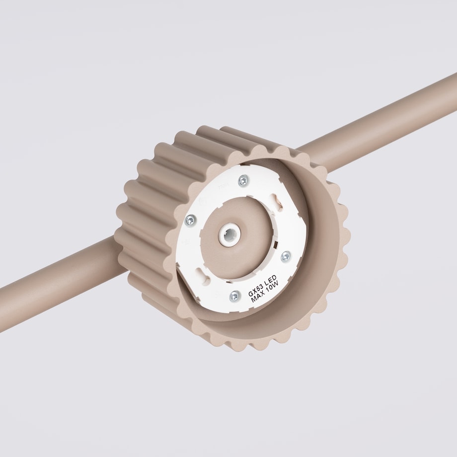 Żyrandol AURA 4 taupe Gx53