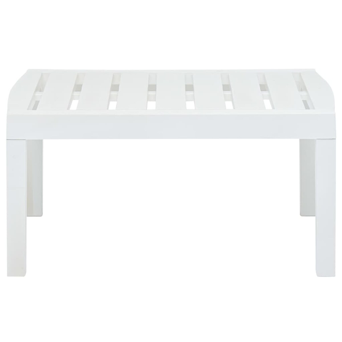 vidaXL Stolik ogrodowy, biały, 78x55x38 cm, plastikowy