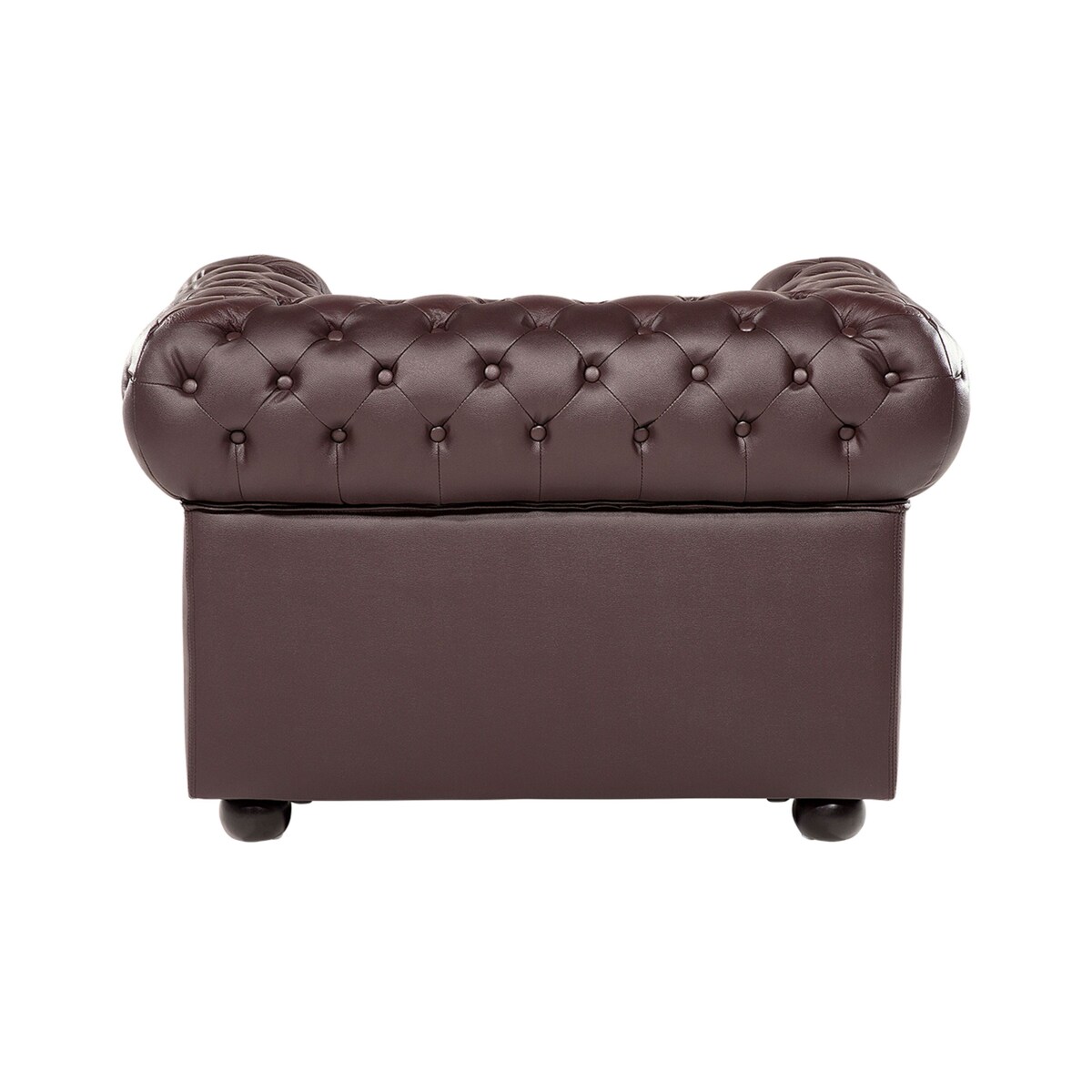 Fotel skórzany brązowy CHESTERFIELD