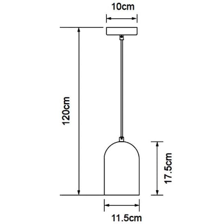 żelazna lampa wisząca biała e27