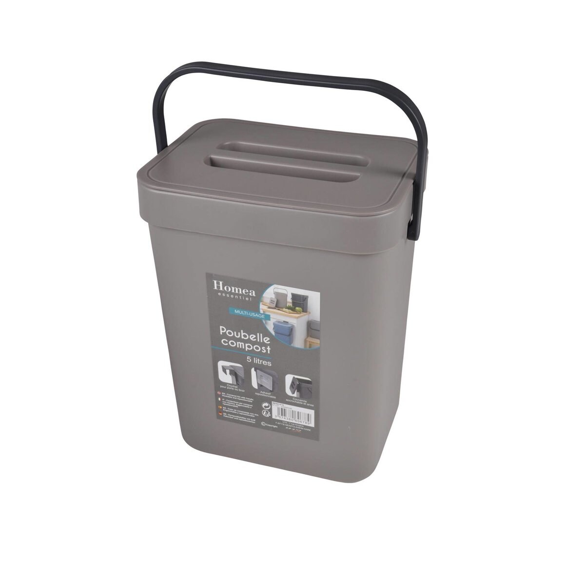 Kompostownik domowy z uchwytem, 5l