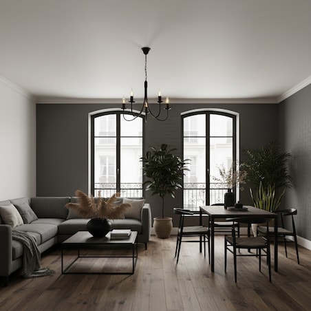 czarna lampa wisząca sufitowa 5 punktowa edylit loft do kuchni