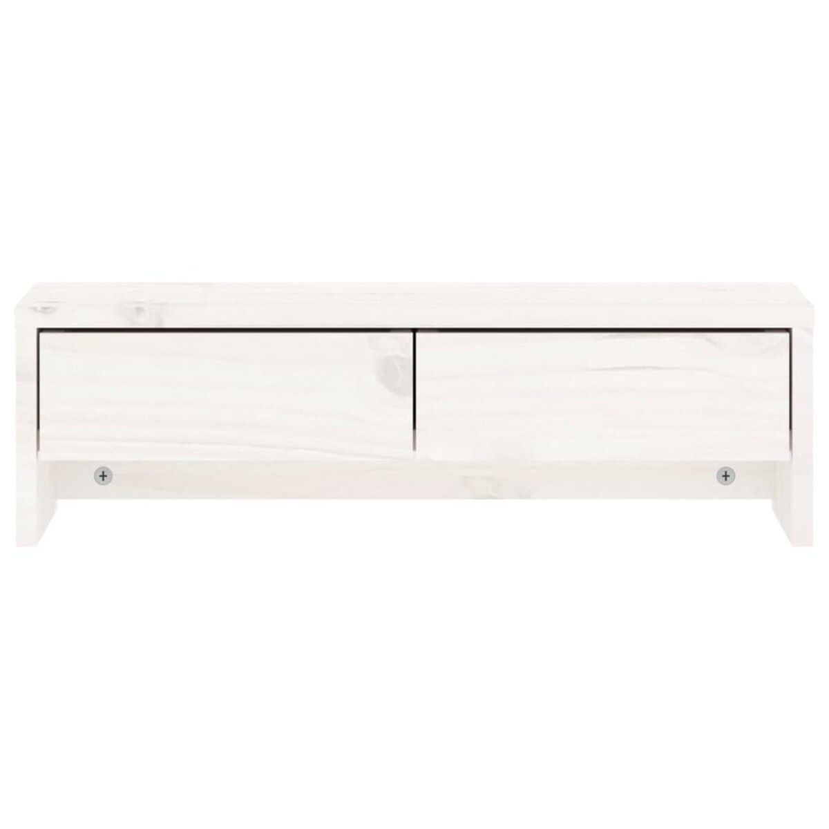 vidaXL Podstawka na monitor, biała, 50x27x15 cm, lite drewno sosnowe