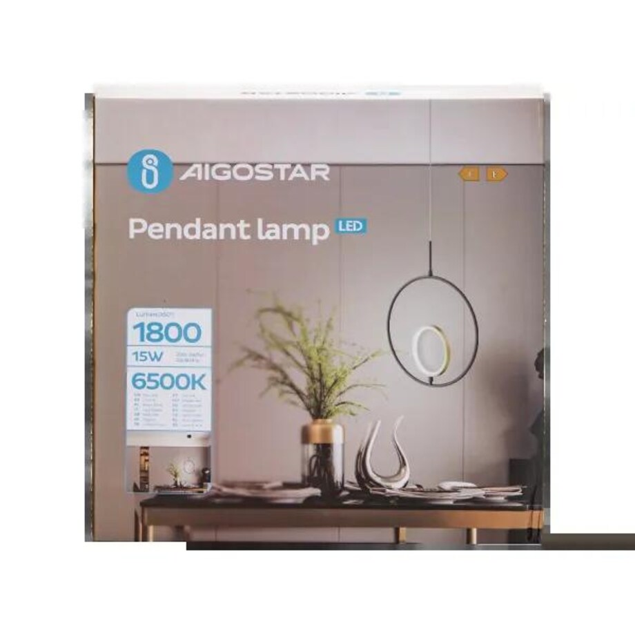 lampa wisząca z aluminium i silikonu | 6500k | nowoczesny design 120 cm