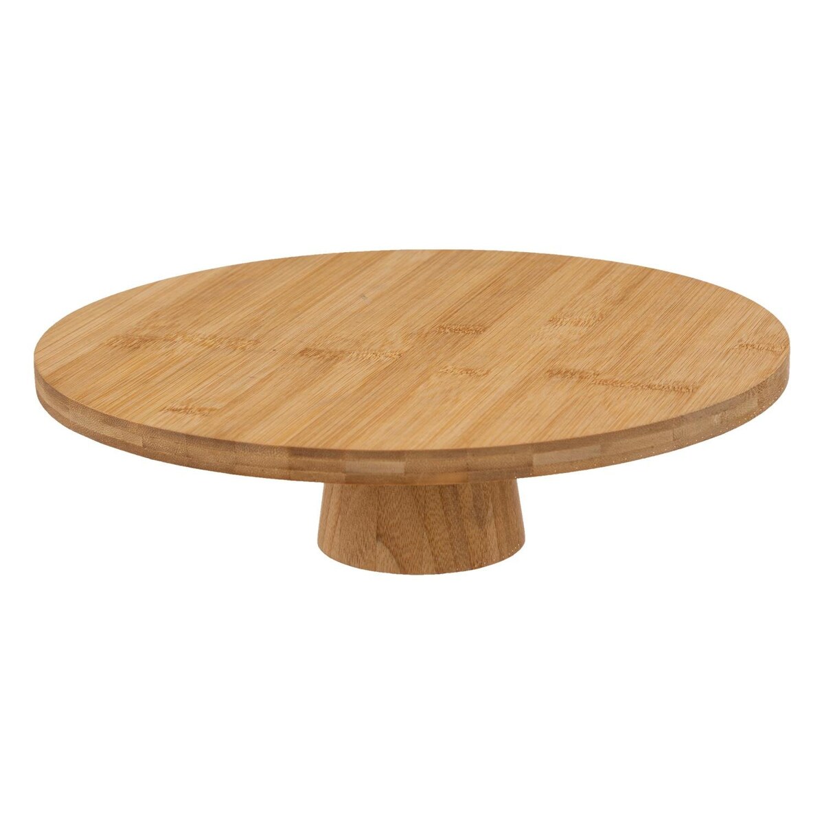 Patera na ciasto, bambus, Ø 28 cm, kolor brązowy
