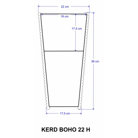 22 BOHO jutowa wysoka osłonka + wkład doniczka koszyk naturalny gruby sznurek LINA z trawy plecionej JUTA styl skandynawski etno loft wzór 22/210