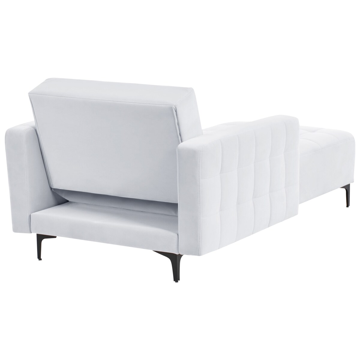 Szezlong welurowy jasnoszary ABERDEEN