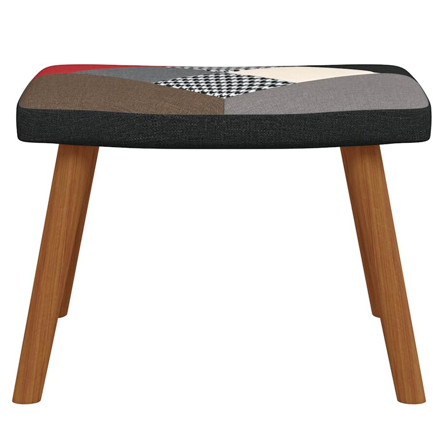 vidaXL Fotel z podnóżkiem, patchworkowy, obity tkaniną