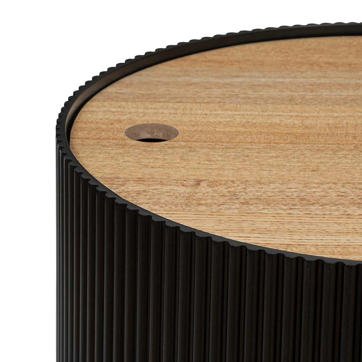 Stolik kawowy ze schowkiem ENOLA, okrągły, Ø 38,5 cm