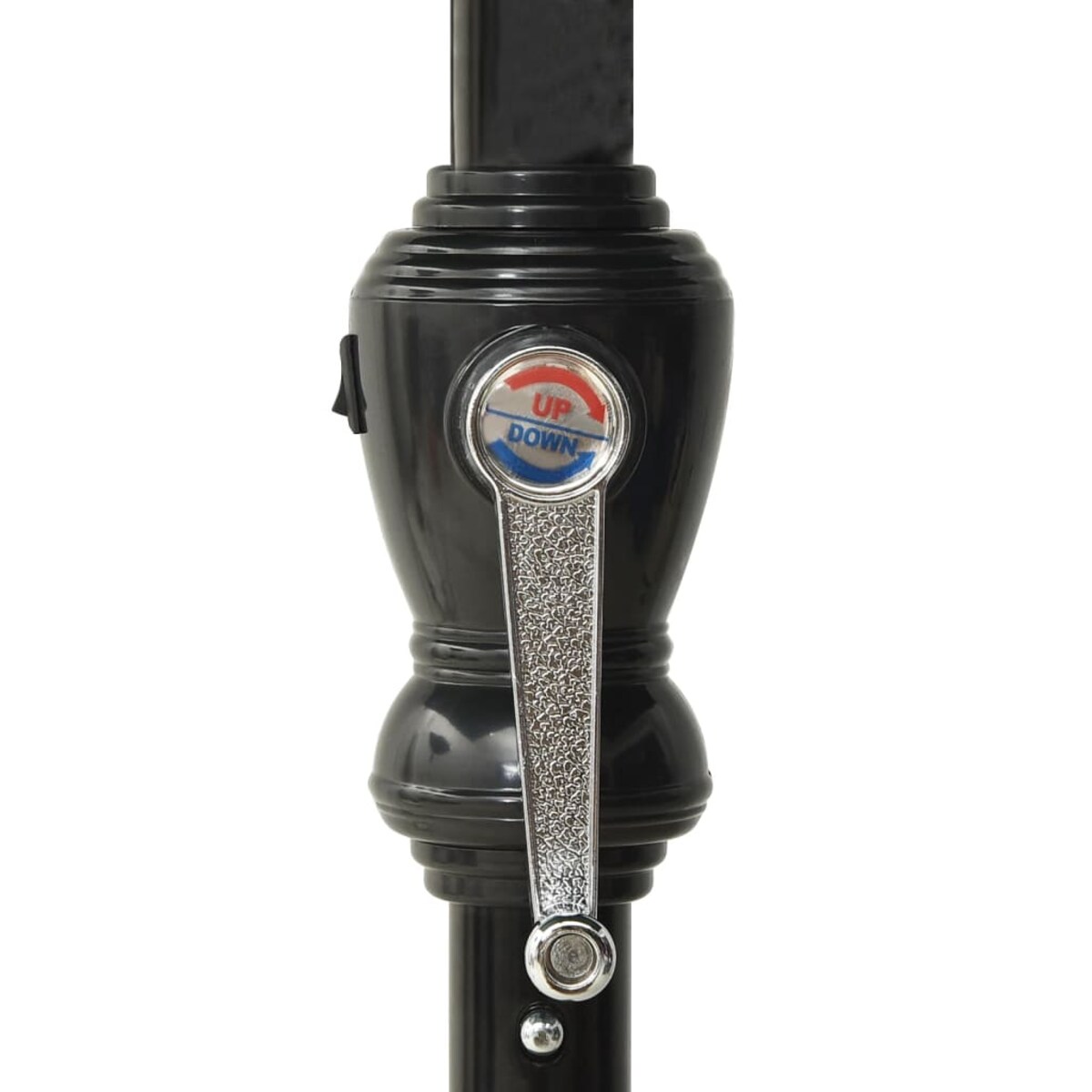 vidaXL Parasol ogrodowy z LED i stalowym słupkiem, czarny, 2x3 m