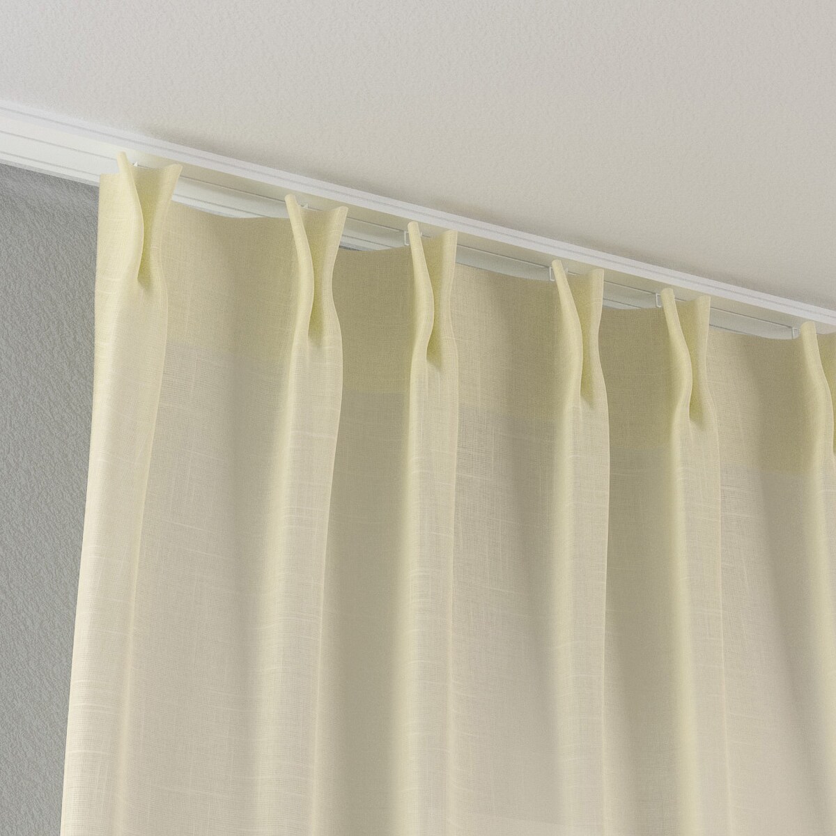 Zasłona na haczykach flex podwójnych 130x260 prześwitujący ecru