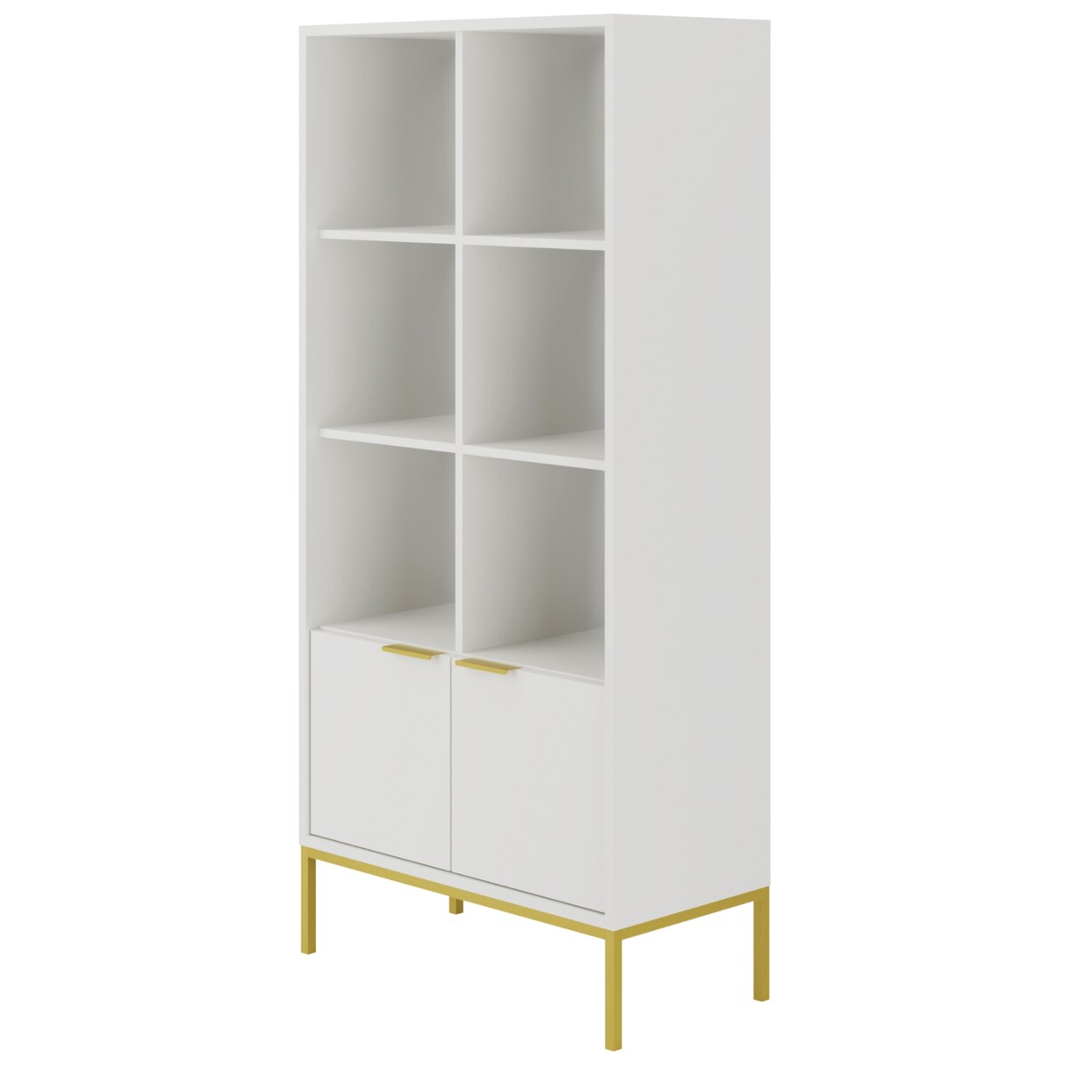 Regał Austin biały & złoty