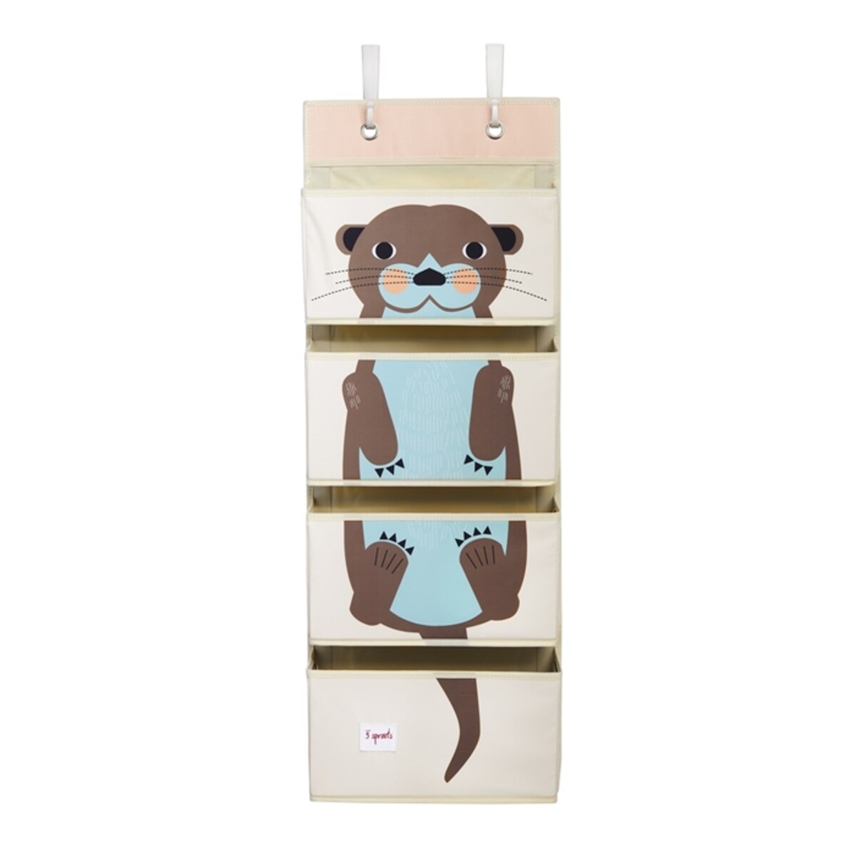 3 Sprouts Organizer Ścienny Wiszący Wydra Brown