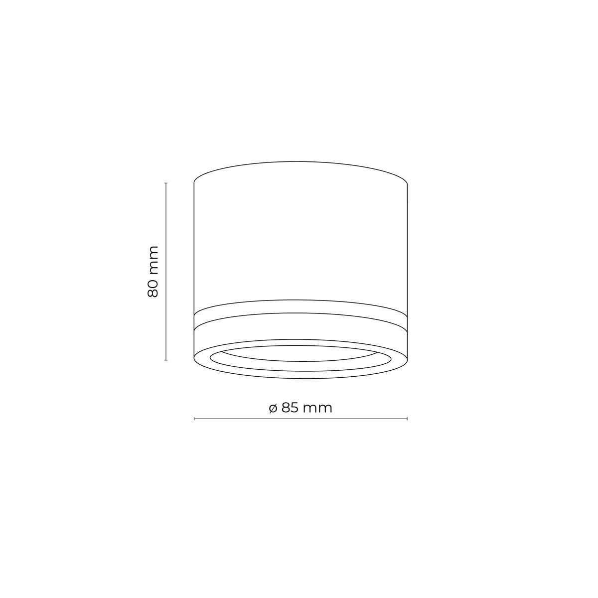 Oprawa natynkowa spot JET WHITE 4334 TK Lighting biała GX53 LED 10W w komplecie minimalistyczna do wnętrz