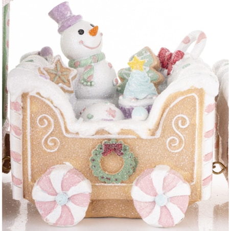 Dekoracja - pociąg ciasteczkowy 19x45x10,5 cm