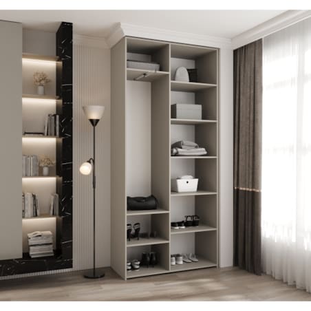 Szafa dwudrzwiowa Como 1 110 gł.40 kaszmir+czarny