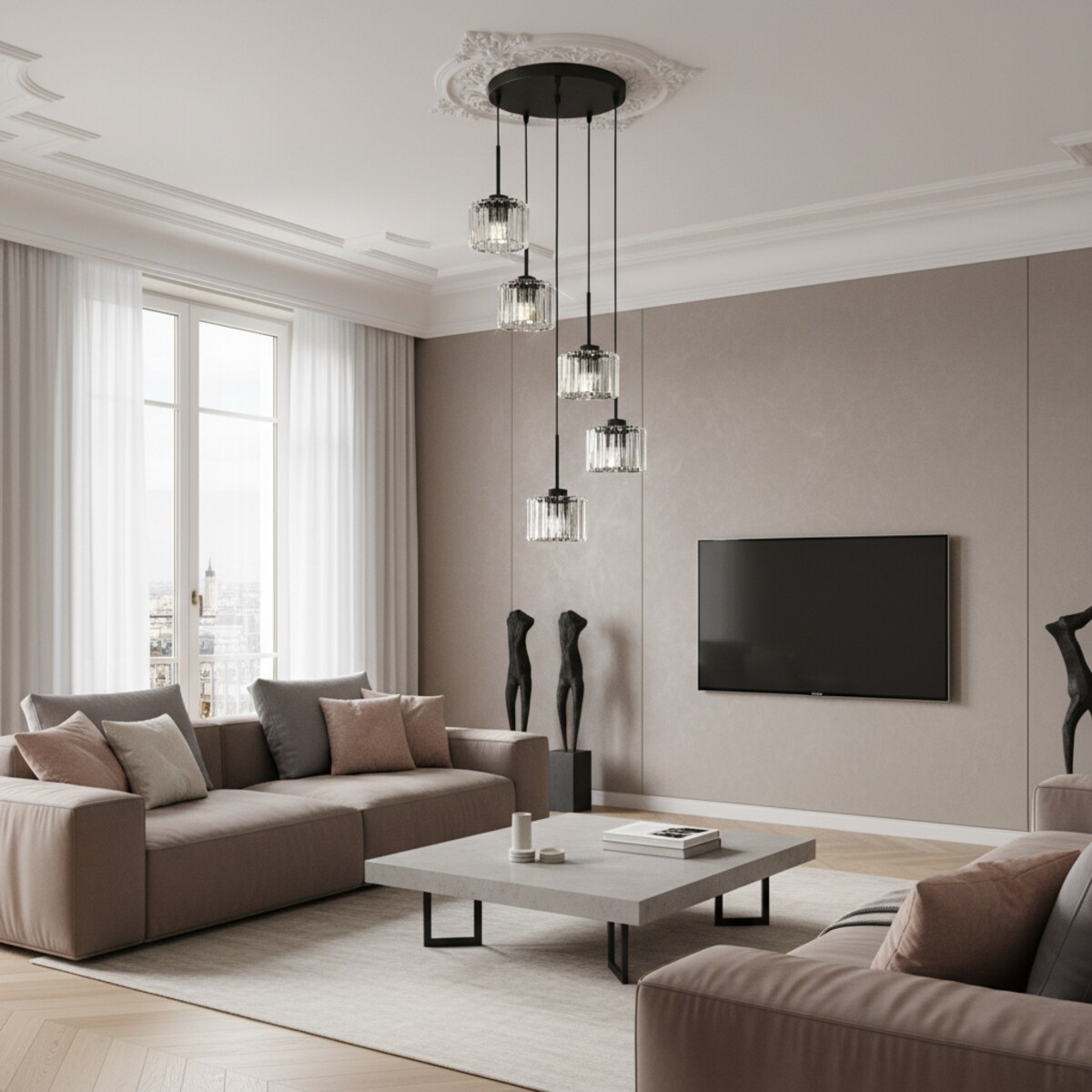 lampa wisząca kaskadowa edylit nowoczesna do salonu