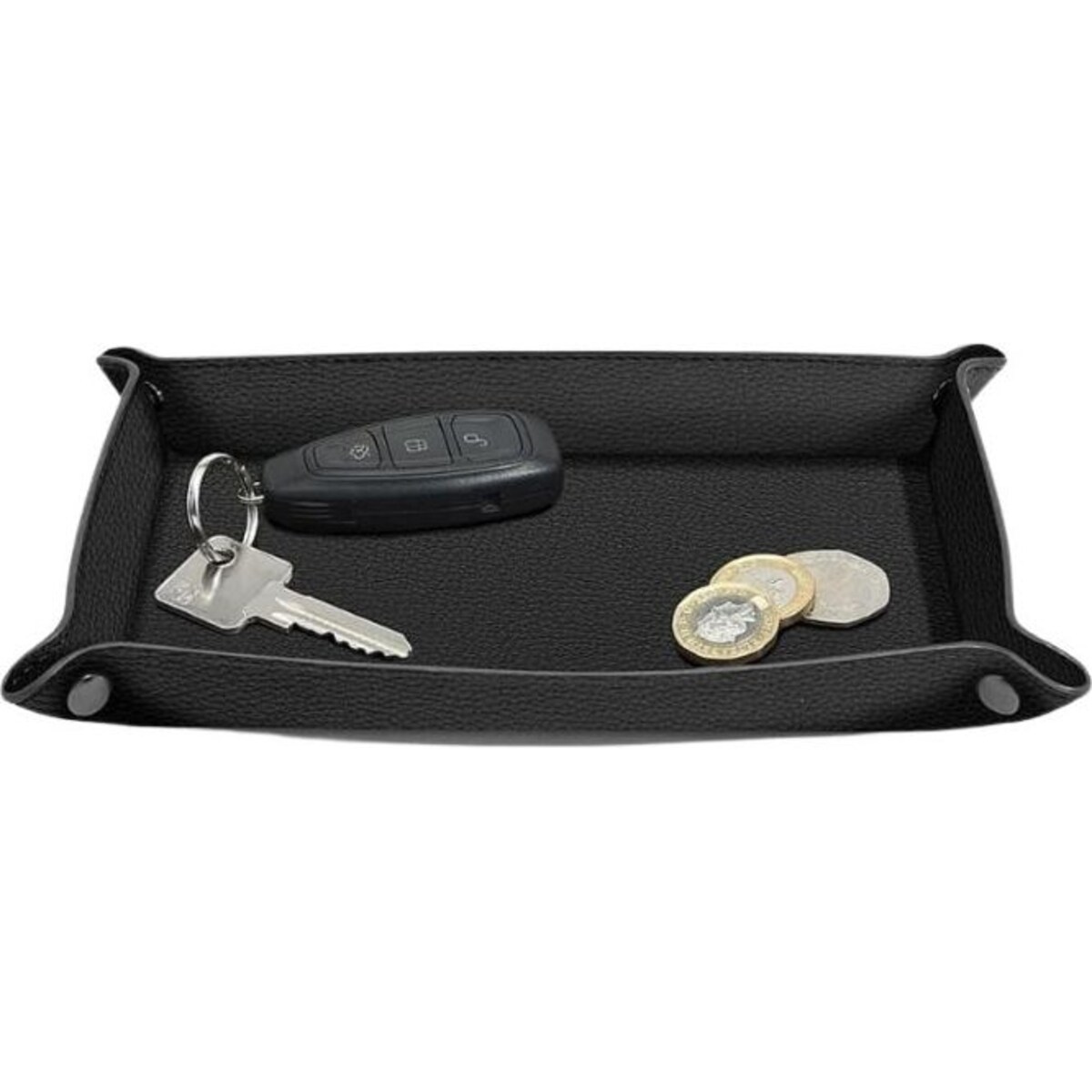 Podstawka na drobiazgi Stackers Pebble Travel prostokątna czarna