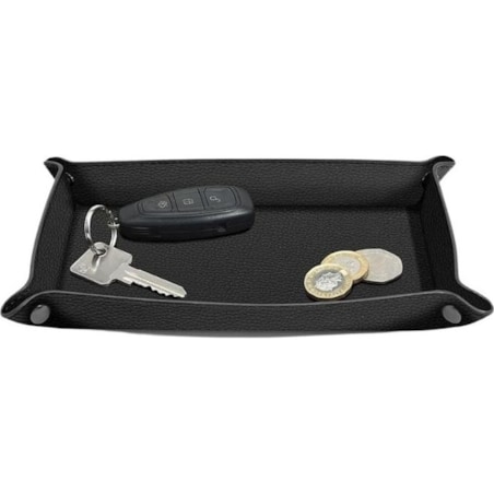 Podstawka na drobiazgi Stackers Pebble Travel prostokątna czarna