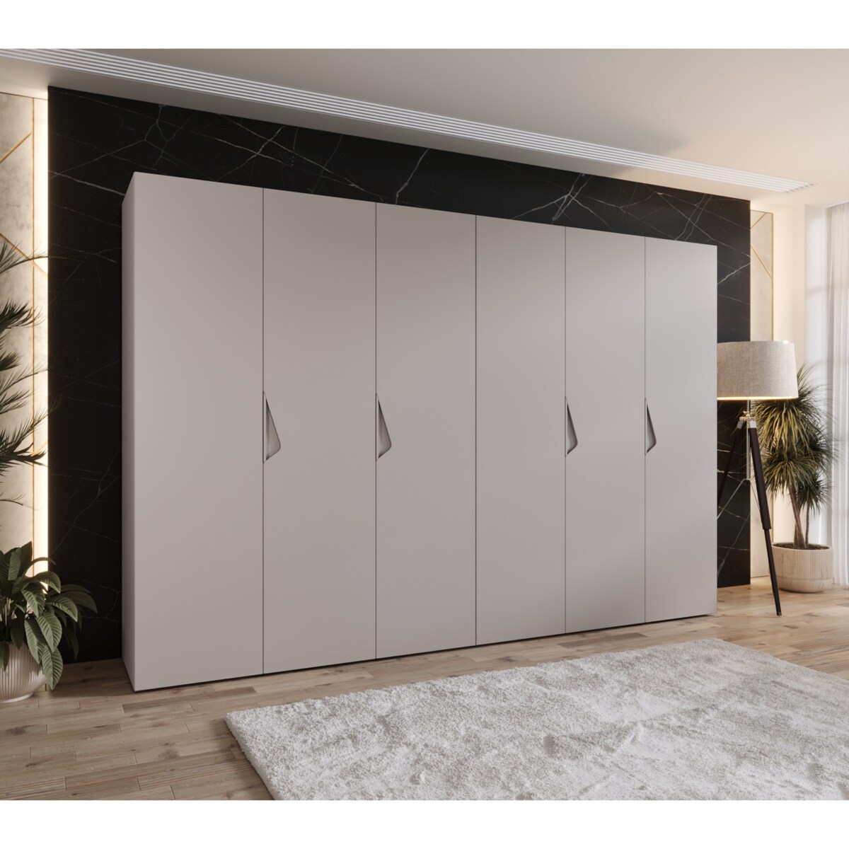 Szafa uchylna Sandi 1 300 (2X150) wys 202 cm Kaszmir + u Kaszmir