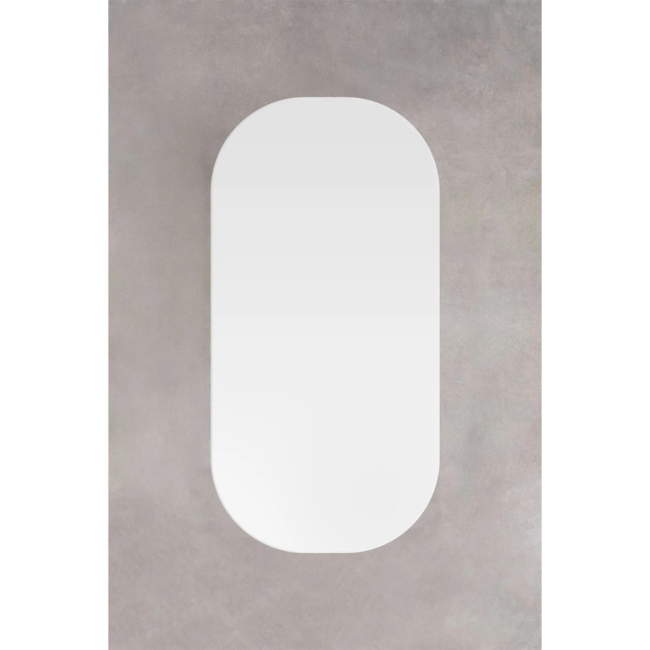 Stół owalny biały, glossy, 200x105 cm z MDF Milford