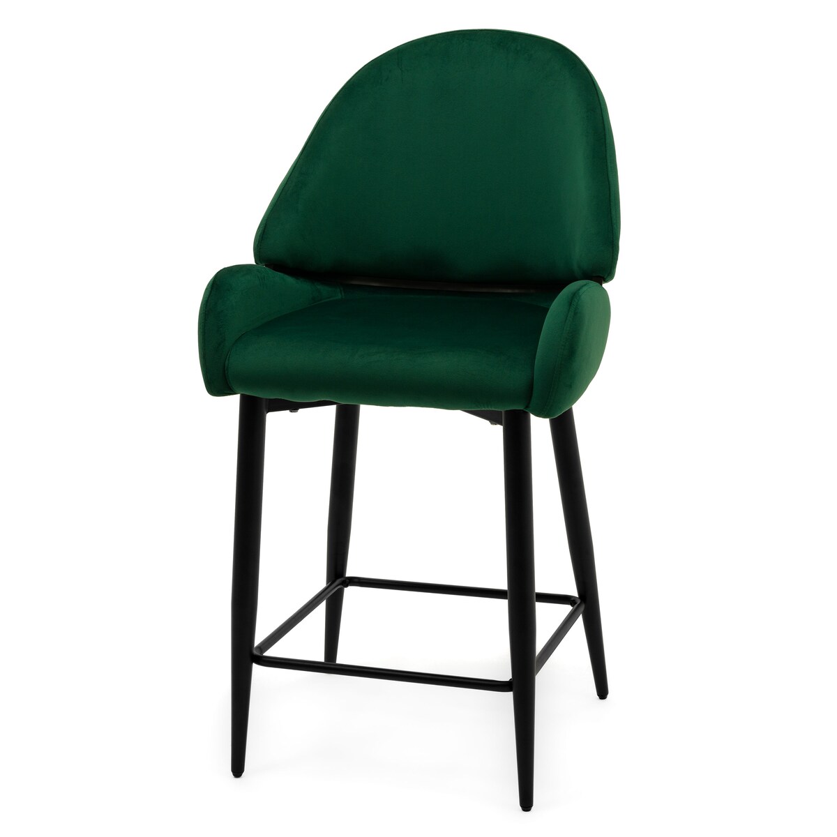 Hoker tapicerowany welurowy do salonu BERGAMO zielony