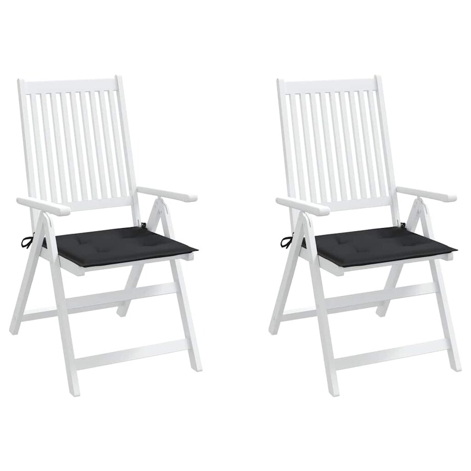 vidaXL Poduszki na krzesła ogrodowe, 2 szt., czarne, 40x40x4 cm