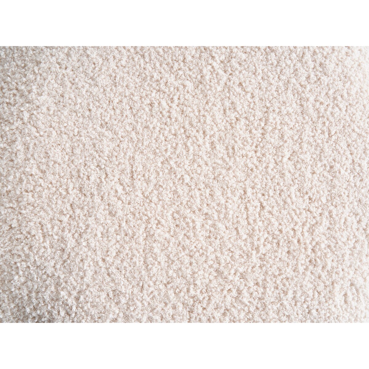 Puf BARRON Boucle Złamana biel 50 x 50 x 33 cm